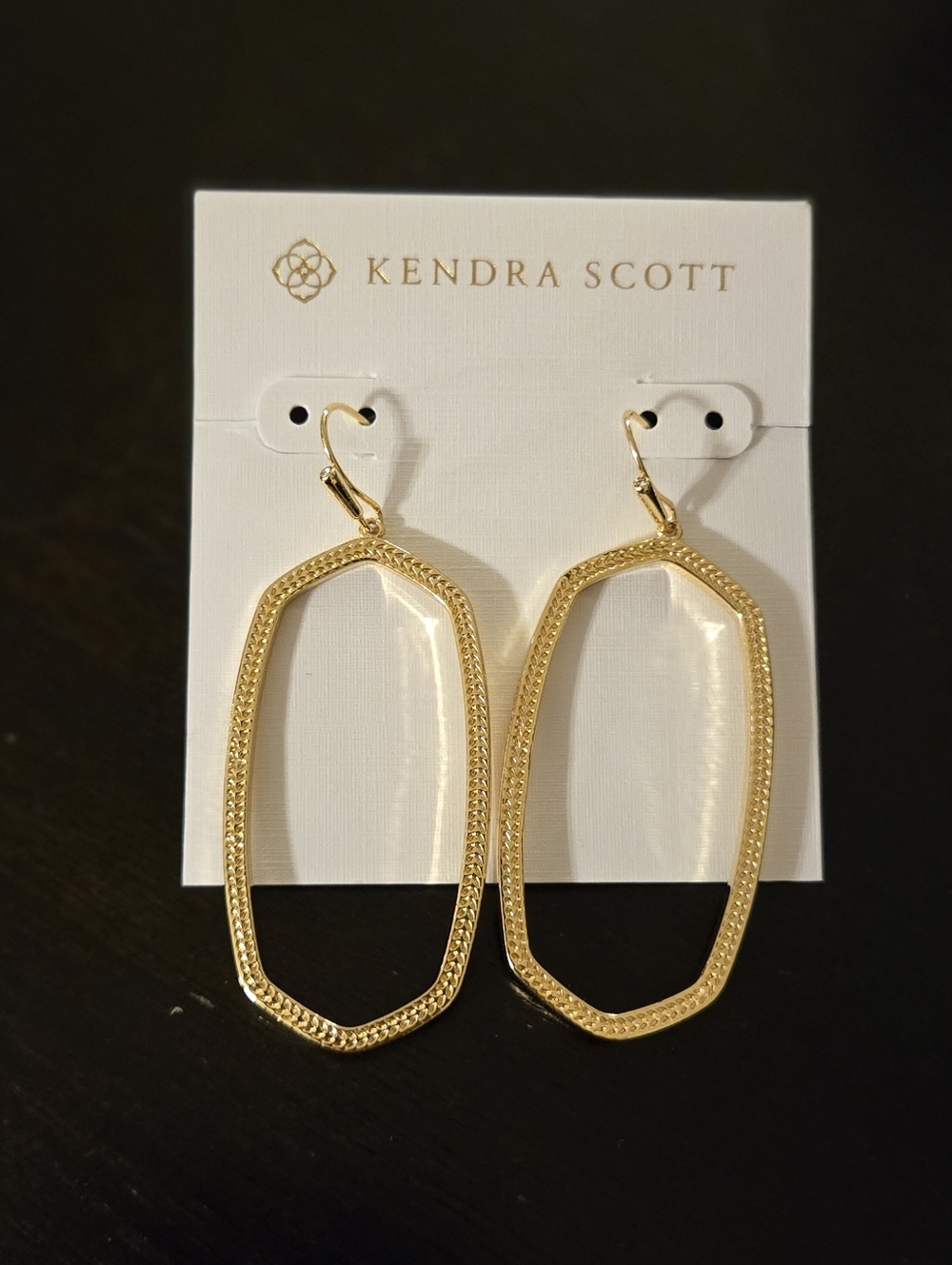 Kendra Scott Gold Open Frame Earrings